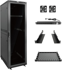 42U Server Rack Network Cabinet 31.5" D X 23.6" W, Locking Data Cabinet Enclosur