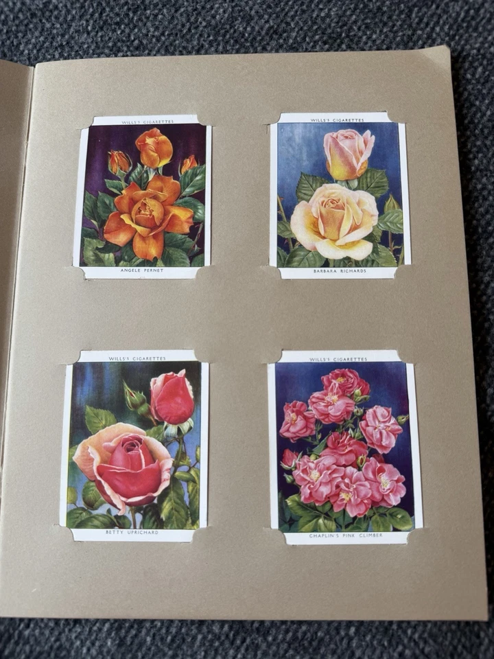 Wills Roses (Different) Full Set Large 40 Cigarette Cards In Album - VG+ - Image 2 of 4