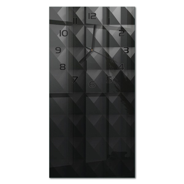 Wanduhr Aus Glas Glasuhr Abstraktion Hintergrund Schwarze Zeiger 30X60 Cm-image