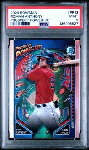 2024 Bowman Roman Anthony #PP-13 Prospect Power-Up PSA 9! Red Sox