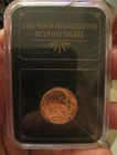 GOLD BUFFALO NICKEL - Pure 24K GOLD PLATED Buffalo Indian Head Nickel