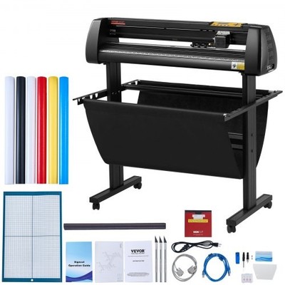 Vinyl Cutter, 34Inch Bundle, Vinyl Cutter Machine, Manual Vinyl Printer, LCD Dis