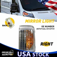 For ProMaster Ram 14-23 2500 1500 LED Side Mirror Turn Signal Lights Clear Right