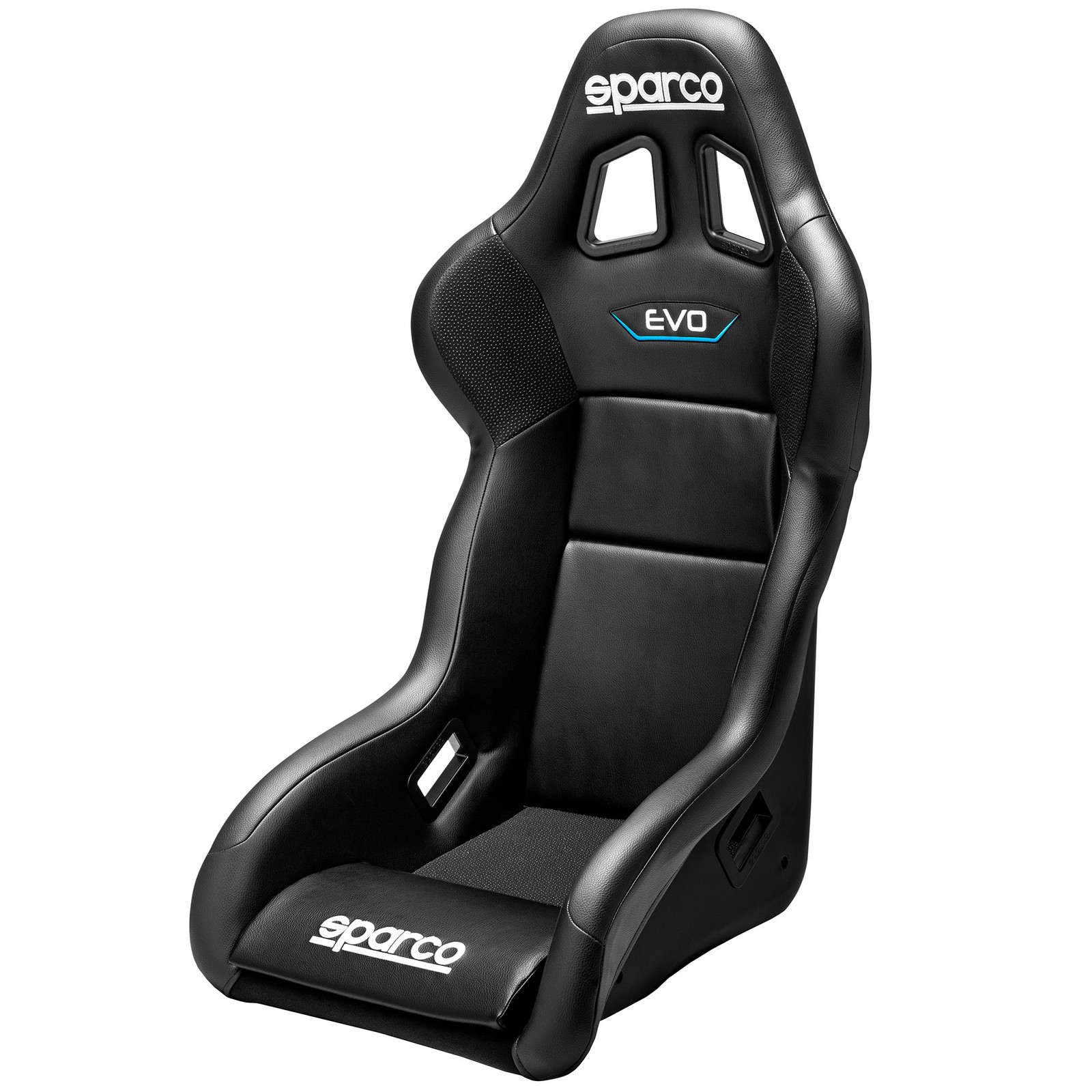 Sparco Evo QRT Sky Fibreglass Competition Seat with Vinyl Cover, Black