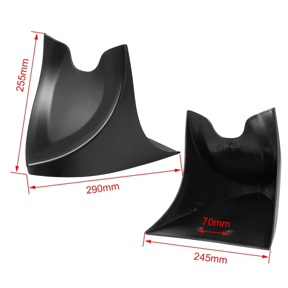 Carenado inferior de la barbilla de motocicleta cubierta de alerón delantero negro para Harley Dyna Softail Foto 3 de 4