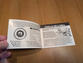 TROLLS On Treasure Island Instruction Booklet Manual Only (Nintendo, NES) - VGUC