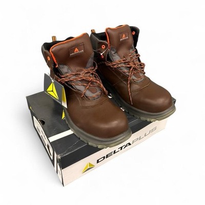 Delta Plus Concorde EH Brown Leather steel toe work boots  Sz 13 US