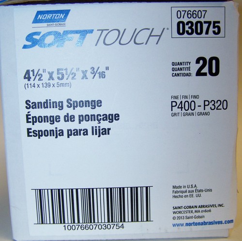 (5) NORTON SOFT TOUCH SANDING SPONGE 4-1/2" x 5-1/2" FINE 07660703075 - Picture 4 of 4