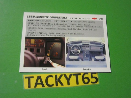 1991 VETTE SET SINGLE CARD(S) NEW YOU CHOOSE - Picture 142 of 202