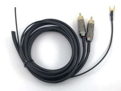 Thorens Phono Cinch Kabel mit Masse, Erdungskabel Ersatz Plattenspieler 130cm...