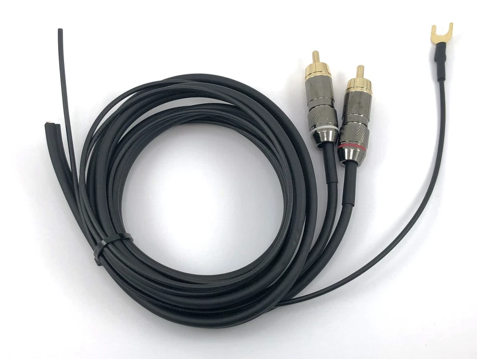 Câble rca Thorens phono avec masse, fil de terre de rechange platines 130 cm |4Y
