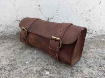Echtleder Verschluss Werkzeug Rolle Tasche Gurt Beste Neu Oldtimer Motorrad S...