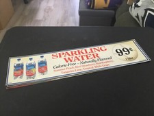 Sparkling Water Glass Cooler Door Window Cling Advertising Sign