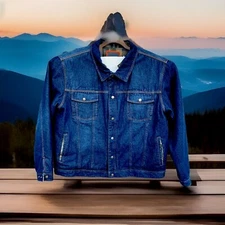 Legendary Whitetails Original Deer Gear Vintage Denim Jacket/Back Design/Men 2XL