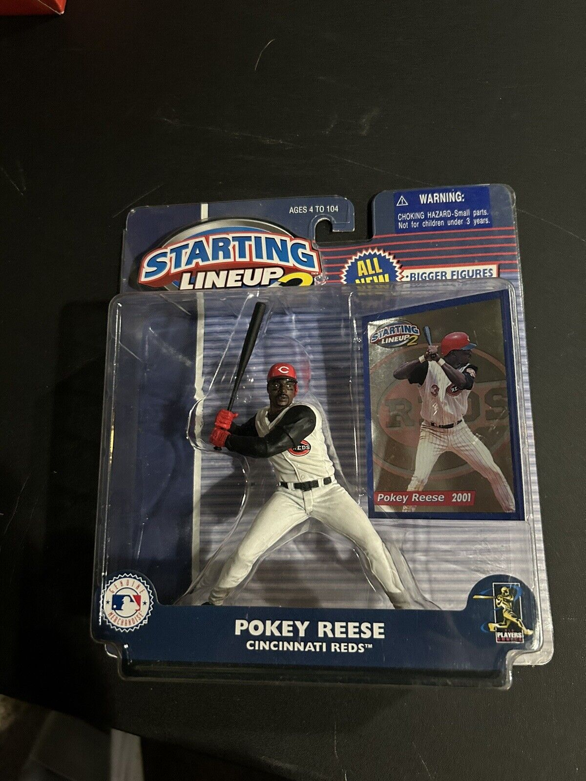 Starting Lineup 2 Pokey Reese Action Figure MLB Baseball 2001 Cincinnati Reds