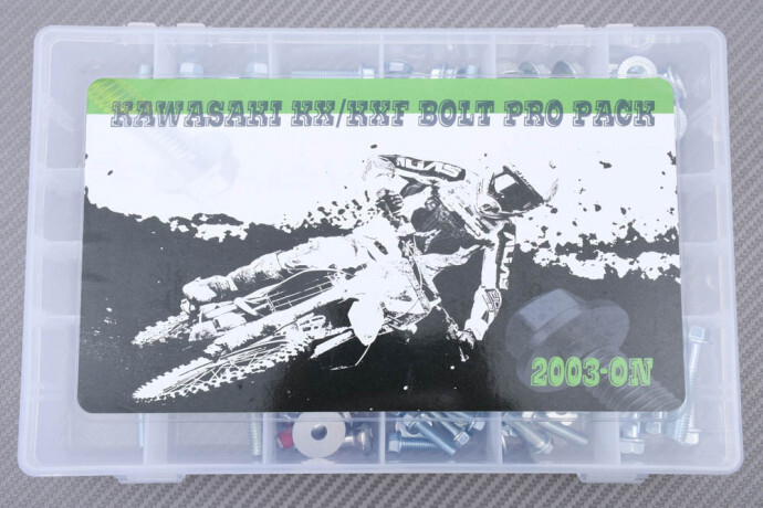 Kit boulonnerie KAWASAKI KX 250 2007-2008 de qualité supérieure en acier