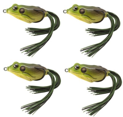 LIVE TARGET Lures Lot Frog 4pcs Weedless Topwater Bass FGH55T508 (2-1/4'', 5/8oz)