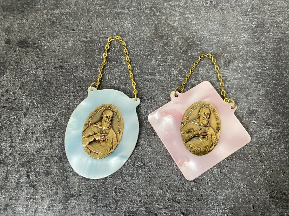 Reliquaire En Buis Tourné – Saint François De Sales & Sainte Chantal, XIXe