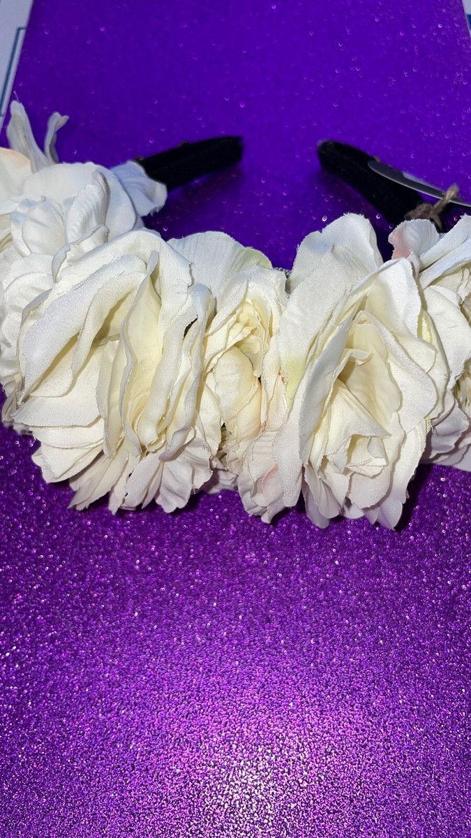 Rock & Rose Martha White Rose Baroque Crown-$88 MSRP | eBay