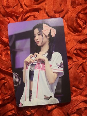 Asa BABYMONSTER Love Heart KPOP Girl Photo Goddess Card Pink Bow