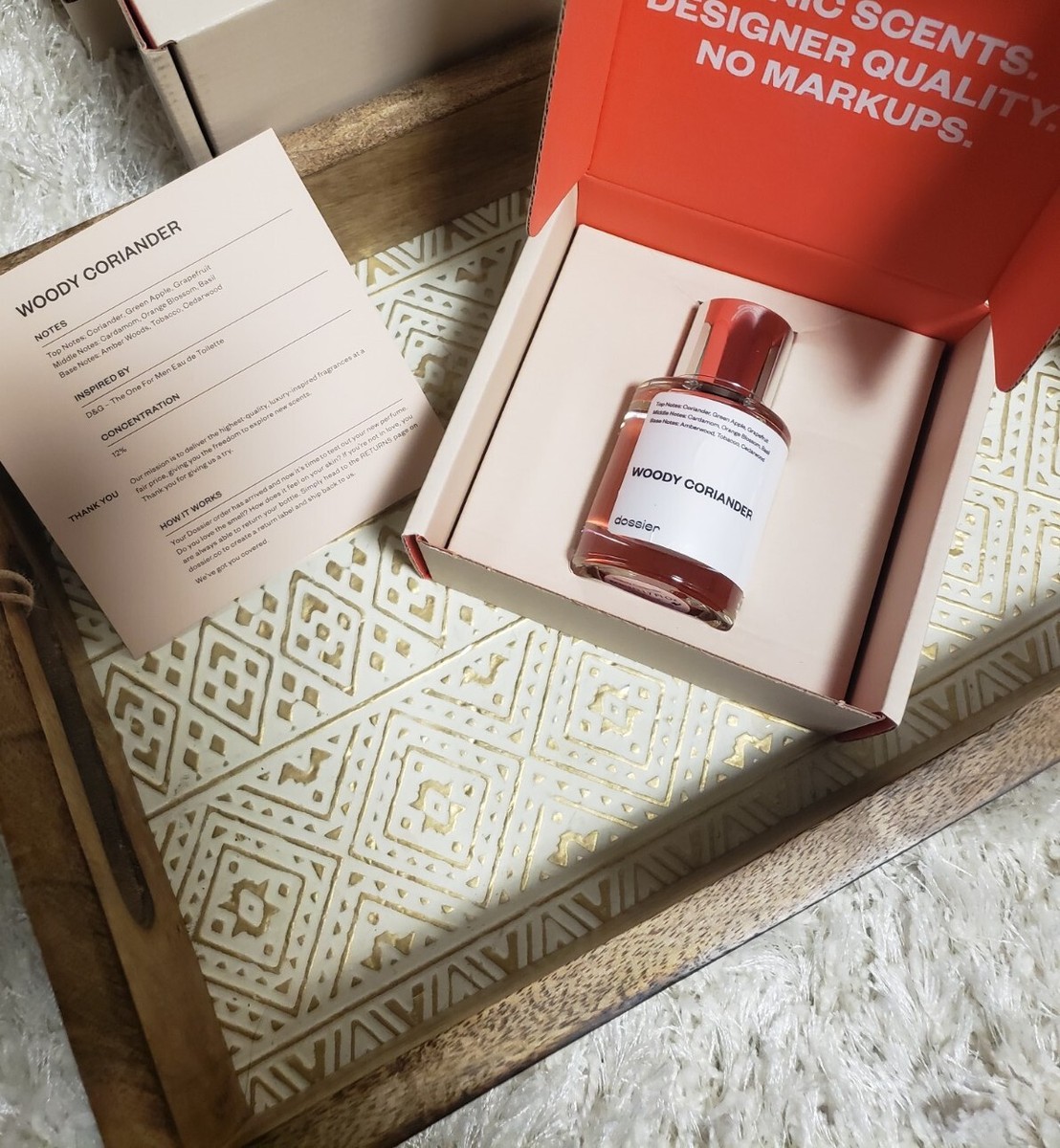 WOODY CORIANDER perfume mens Dossier EDT for The One fragrance