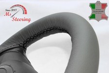 PASST FÜR IFA L60 / 1218 - LEDERLENKRADBEZUG GRAU | SCHWARZE NÄHTE