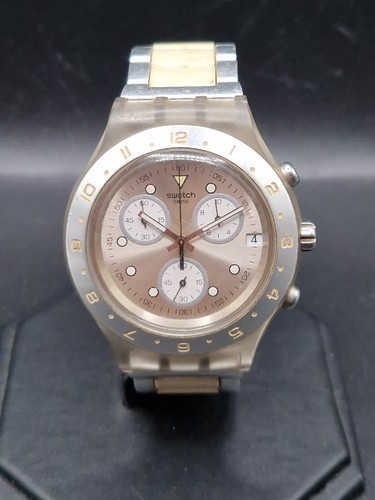SWATCH 'IRONY' Chronograph Aluminium Mens Swiss Made 44mm Quartz Watch WR FWO - Picture 9 of 20