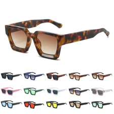 Fashion Chunky Square Sunnies 90s Retro Shades Sun Glasses Small Face Sunglasses