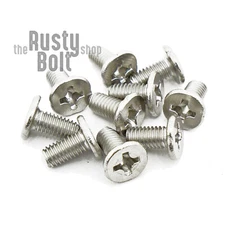 M3 x 6mm, Phillips Wafer Flat Head Screws, Nickel, Computer, Laptop, Machine