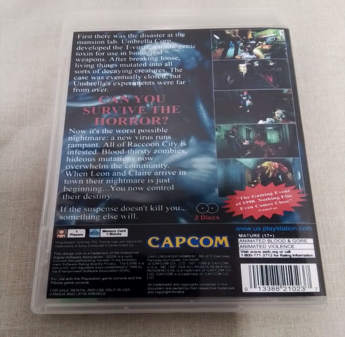 Resident Evil 2 (Sony PlayStation 1, 1998) Fully Tested And Works - Picture 2 of 7