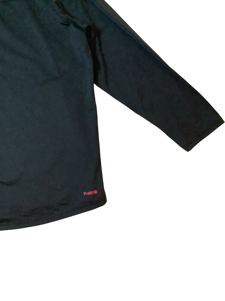 Spyder Active 1/4 Cremallera Pullover Sudadera Térmica Para Hombre Talla L Negro/Rojo Foto 3 de 4