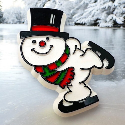 Frosty the Snowman Brooch Hallmark Vintage Plastic Holiday Pin - Picture 3 of 9