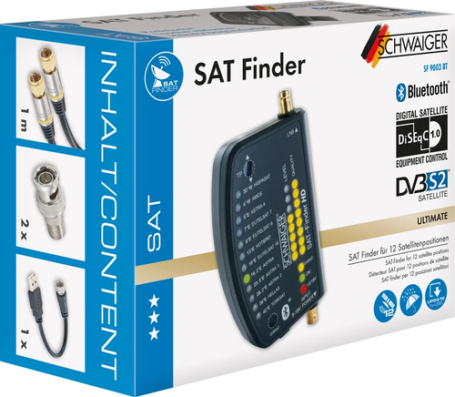 Schwaiger SF9003BT Digitaler Sat-Finder HD mit Bluetooth® und eigener App - Afbeelding 11 van 14