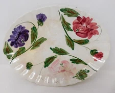 13.5" Oval Platter "Karen" Pattern Blue Ridge Southern Pottery Hand-painted