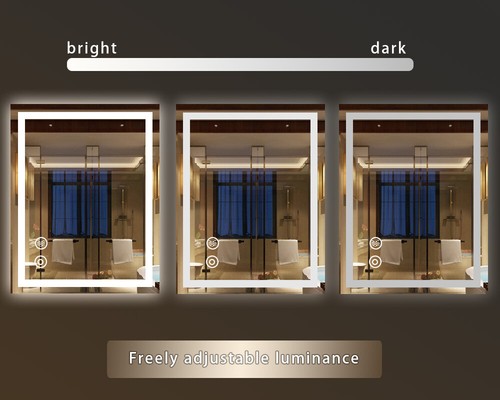 LED Bathroom Mirror Vanity Mirror, Anti-Fog Dimmable Front Lighted Makeup Mirror - Picture 51 of 66