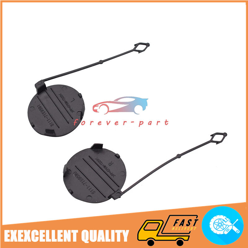 1 Pair Front Bumper Left+Right Tow Hook Eye Cover Cap For BMW X5 E70 07