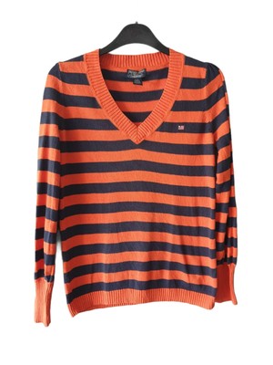 Polo Jeans Co V-Neck Knit Sweater Jumper Womens Large Ralph Lauren Orange Cotton | eBay