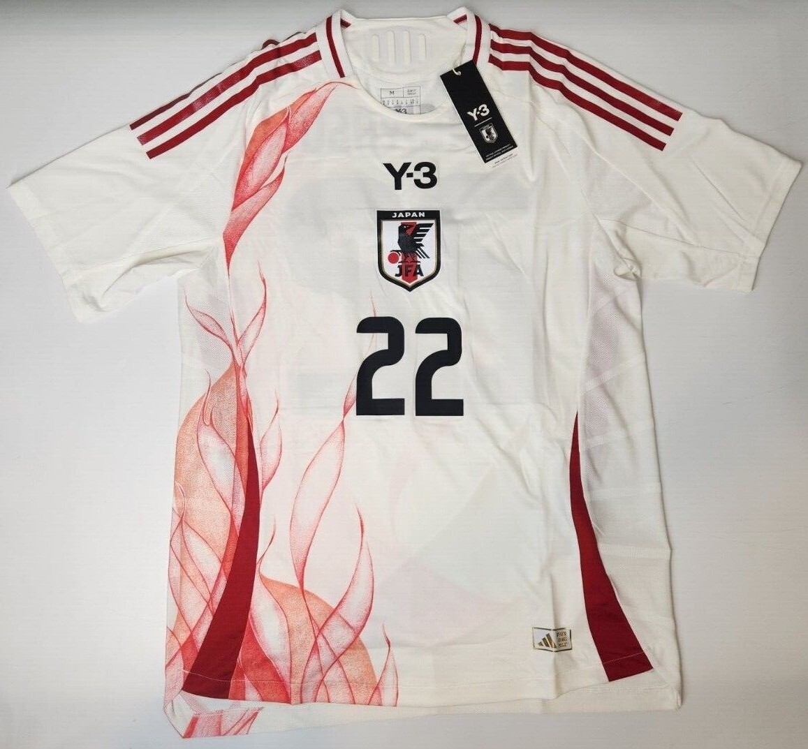 正規品　Y-3 サッカー日本代表 シャツ ホワイト/レッド　アウェイ adidas Japan x Y-3 24 Away Jersey - White | Free Shipping