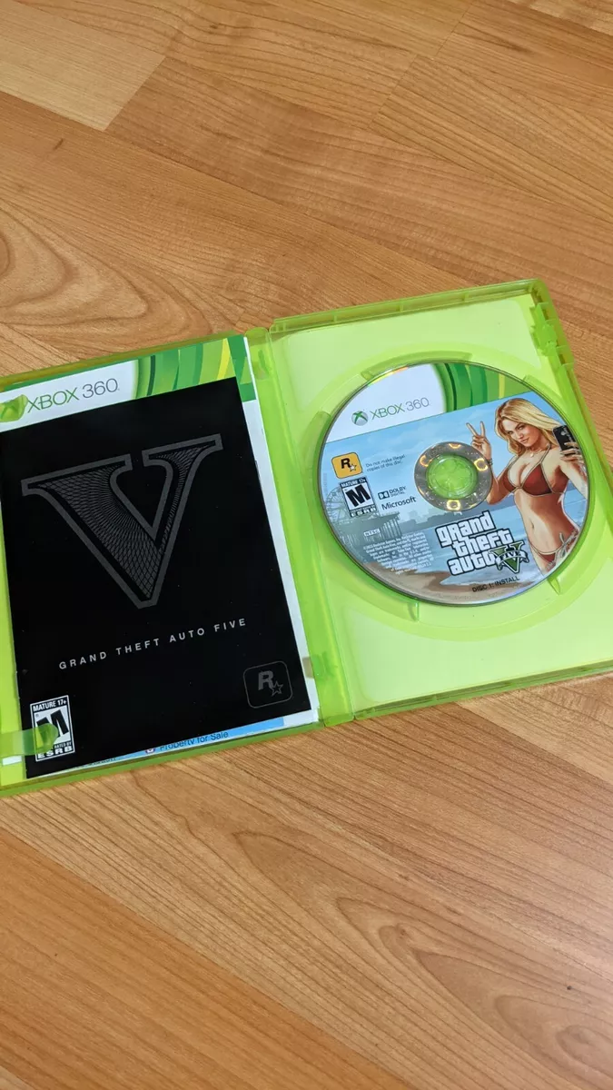 Grand Theft Auto V Microsoft Xbox 360 Disc 1 Only Install Disc GTA 5 & Case.