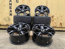 Alloy Wheels + Tyres AUDI A3 A4 FITMENT 19” 5x112 Gloss Black ALUWERKS XT4