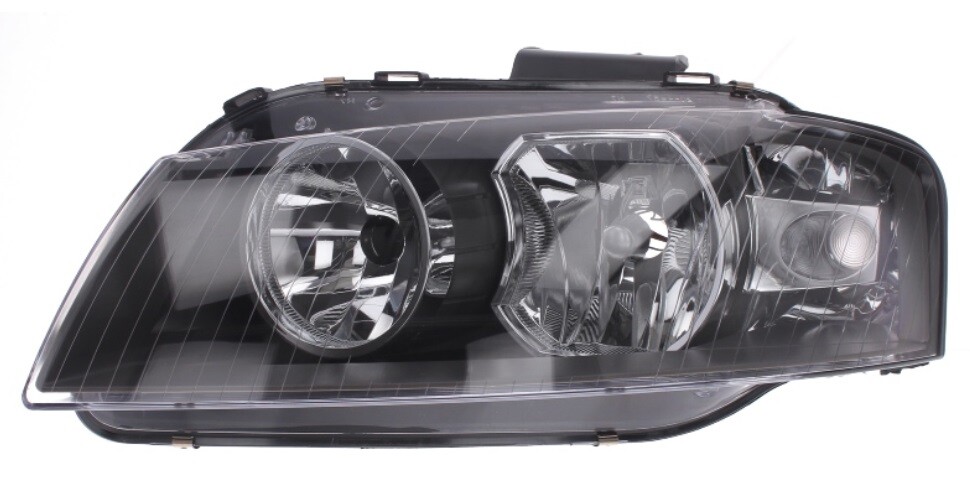 Phare avant gauche noir H7/H7 avec moteur électrique pour Audi A3 de 2003 à 2008