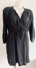 Robe courte noire minimale Isabel Marant anthracite plissée pour femme taille...