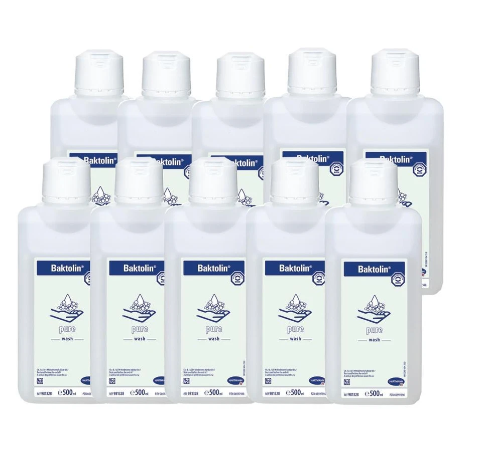 10 x Baktolin® pure Waschlotion 500ml Flasche Medizinische Flüssigseife Hartmann