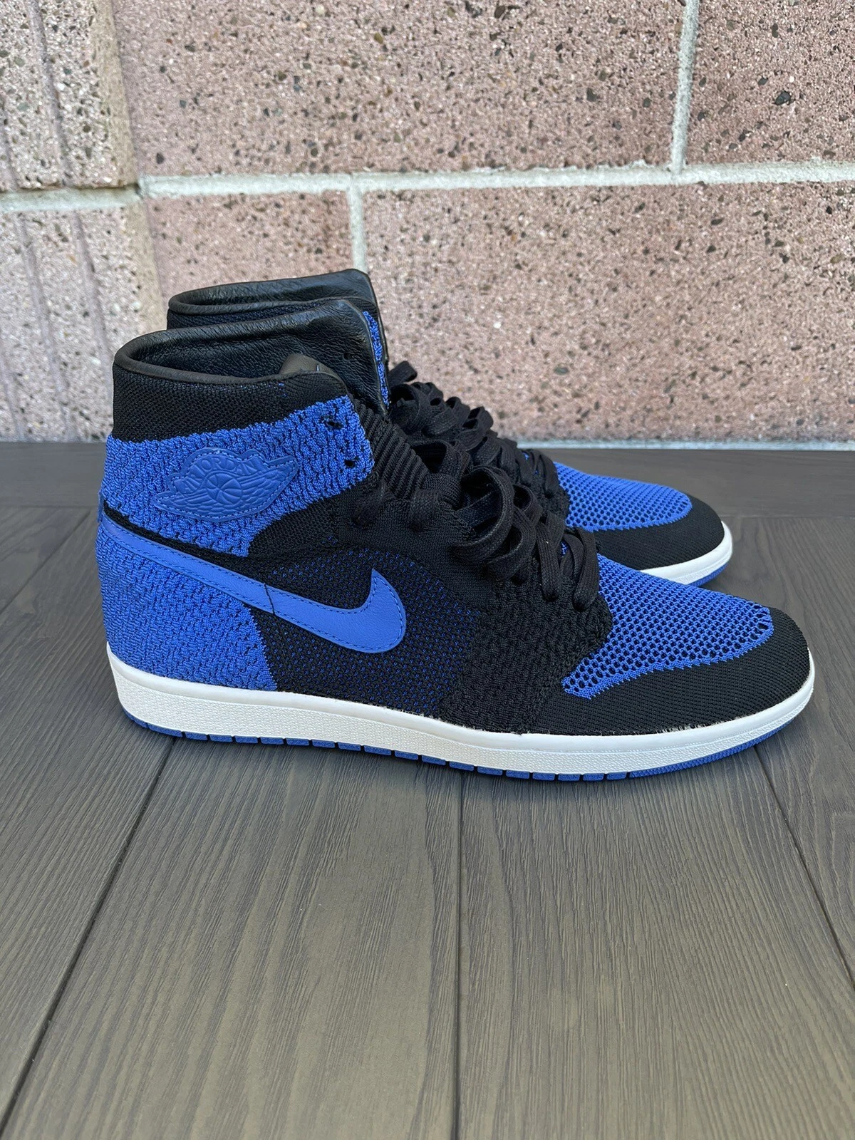 Nike Air Jordan 1 Retro High Flyknit blu reale 919704 006 taglia 11 uomo