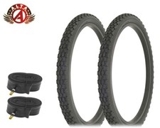 2 Alta Bicycle Wire Bead Durable Tires 24 X 2.125 Black Rough Knobby Wtubes.