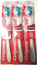 3 Colgate 360  Whole Mouth Clean Soft Toothbrush Clean Teeth Tongue Gums