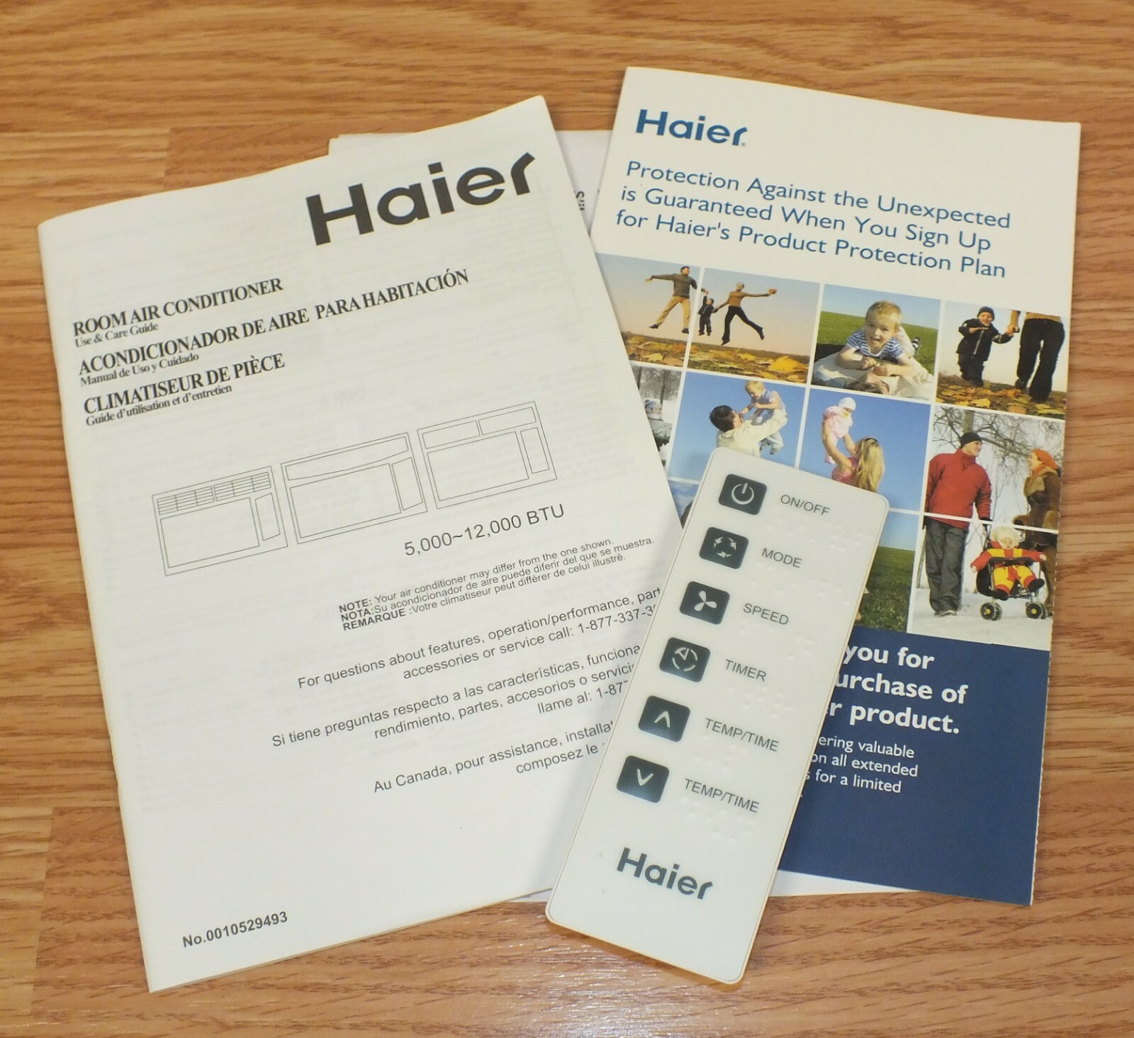 Control remoto y manual de repuesto genuino Haier OEM para aire acondicionado habitación de 5.000 BTU