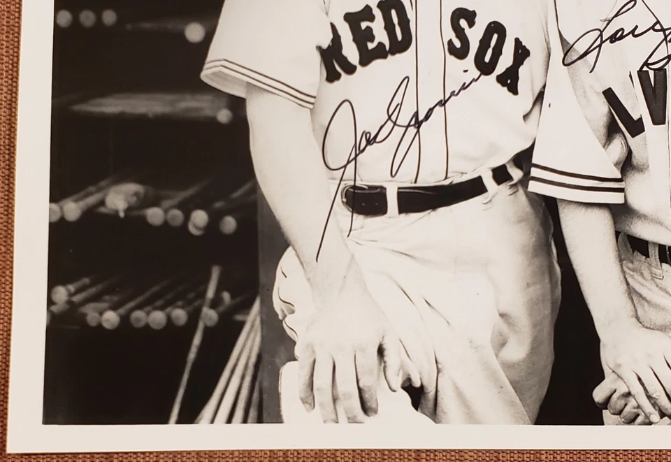 Bobby Doerr & Joe Cronin Auto Indians Boston Red Sox Baseball 8x10 Photo JSA HOF - Image 4 of 4