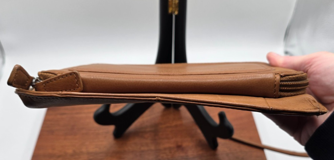 Fossil Leather Zip Around Pebbled Leather Crossbo… - image 5