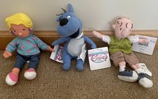 Disney Store Bean Bag Plush Lot Doug Patti And Porkchop 3pc Set Vintage 1990's